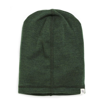 Lue i ull med silke - Skoggrønn