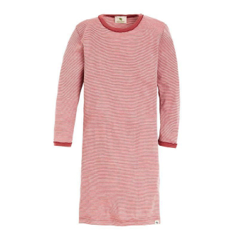 Nattkjole i ull med silke - Rustrosa/natur