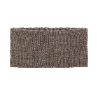 Ribbestrikket pannebånd i ull