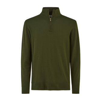 Finstrikket ullgenser halv zip