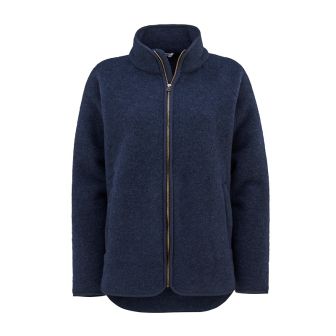 Jakke i ullfleece til dame